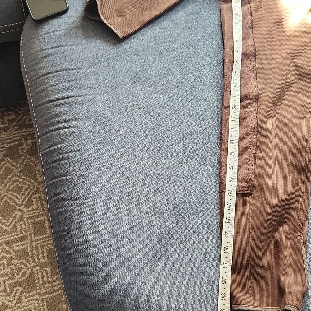 Goode Rider Equestrian Full Seat Brown Corduroy Low Pants Size 30R - Picture 10 of 12